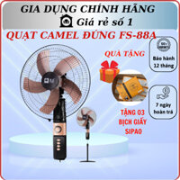 Quạt cây đứng CAMEL FS-45, 20inch, 5 cánh đồng siêu mát, 4 tốc độ gió, nút nhấn cơ, tiết kiệm điện