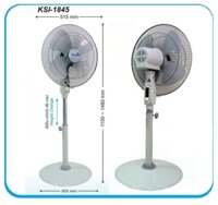 Quạt cây đứng công nghiệp Dasin KSI-1845