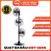 Quạt Cây Đứng Dasin DST-1845, 3 Đầu Hoạt Động Độc Lập, Cánh Quạt Nhôm, Lồng Thép, Thiết Kế Chắc Chắn