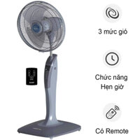 Quạt cây Mitsubishi LV16RB SF-GY-xám nhạt- điều khiển- Thailand