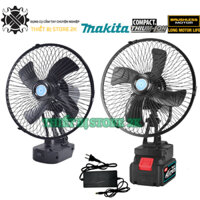 Quạt chạy pin Makita 40v, quạt 8 inch, có 2 cấp độ gió, có đảo chiều, sài được bin Makita 18v - 21v chân bin phổ thông