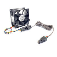 Quạt Chống Nước NIDEC 12V 80mm Kèm Nguồn 12V Chuyên Dùng Làm Hệ Thống Hơi Nước, Tạo Ẩm Vườn Lan, Vườn Nấm, Nuôi Yến