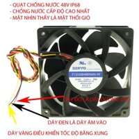Quạt Chống Nước Nidec Servo 48V IP68 120x120x38| Quạt Hơi Nước 48V | Quạt Phun Sương 48V | Quạt Tản Nhiệt 48V