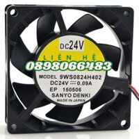 Quạt  Chống Nước SanAce 8Cm-8Cm 8025 24V 0.09a 9ws0824h402 giá đẹp