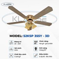 Quạt chùm đèn Klasse 52KSP 355Y – 3D