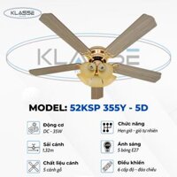 Quạt chùm đèn Klasse 52KSP 355Y – 5D