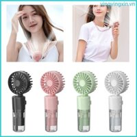Quạt cổ có thể gập lại YIN Quạt cầm tay có thể điều chỉnh Quạt phun sương Quạt sạc lại Hoàn hảo để sử dụng hoạt động ngoài trời