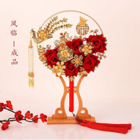 Quạt cổ điển Touo Quạt cô dâu Quạt cưới Quạt chụp ảnh