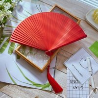 Quạt Cổ Trang Trung Quốc, Quạt Cầm Tay Cô Dâu Quạt Xếp Kiểu Cổ Điển Thanh Lịch Cho Cô Dâu
