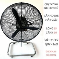 Quạt Công Nghiệp Lồng 65 - Cánh 60 - Mẫu Chân Sàn - Chân Qùy -  Lắp Động Cơ Máy GIẶT CŨ.