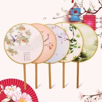 Quạt Cung Điện Mùa Hè Quạt Nhóm Múa Cổ Điển Cung Điện Quạt Nhóm Hanfu Phong Cách Cổ Điển Quạt Tay Cầm Gỗ Beech 40 Năm Nhà Máy Bán Buôn