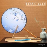 Quạt Cung Điện Mùa Hè Quạt Nhóm Múa Cổ Điển Cung Điện Quạt Nhóm Hanfu Phong Cách Cổ Điển Quạt Tay Cầm Gỗ Beech 40 Năm Nhà Máy Bán Buôn