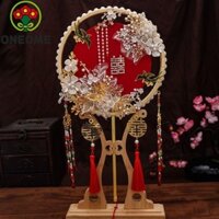 Quạt cưới Trung Quốc ONEOME Đạo cụ chụp ảnh truyền thống thủ công