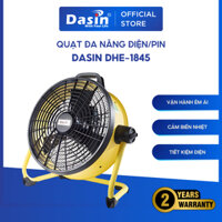 Quạt Đa Năng Pin Tích Điện Dasin DHE 1845 35W, Quạt Motor Lõi Đồng Cánh Nhựa ABS - Chính Hãng Dasin