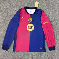 Quạt Dài Tay: 24-25 Barcelona Mới Quảng Cáo Câu Lạc Bộ Bóng Đá Nam Dài Tay Áo Khoác Bóng Đá