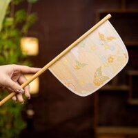 Quạt Dao Poop Quạt Wei Jin Nam Bắc Triều Đại Quạt Tre Tay Cầm Dài Warring Hoa Áo Hanfu Chụp Đạo Cụ Hiệu Suất Quạt Nhóm ~ 25226 ~