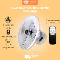 Quạt Đảo Trần QTD-400XĐB Vinawind - Điều Khiển Từ Xa,Có Hẹn Giờ,Xoay 360 Độ,Sải Cánh 40cm Chính Hãng- Điện Cơ Thống Nhất