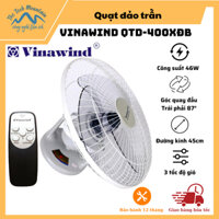 Quạt đảo trần Vinawind QTD-400XĐB - điều khiển từ xa - Quay đảo chiều 360° - Công suất 46W