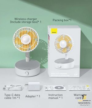 Quạt để bàn Baseus Hermit Desktop Wireless Charger