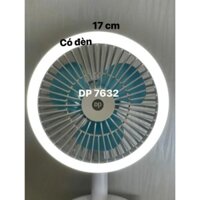 Quạt để bàn DP-7632 Pin Sạc -  Đèn Led Có Móc Treo Ngược -Chính Hãng
