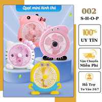 Quạt Để Bàn Hình Thú Dễ Thương - Quạt Điện Nhỏ Để Bàn Văn Phòng , Giường Cho Bé , 2 chế độ gió , công suất 20W-m22-002