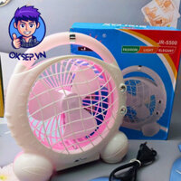 Quạt Để Bàn JR-5500 Tích Điện Có Nút Bấm Điều Chỉnh 3 Tốc Gió + Đèn Led – Quạt Tích Điện JR 3 Tốc Siêu Mát Tại OKSEPVN