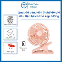 Quạt để bàn, Máy quạt kẹp bàn siêu mát, quạt cầm tay, Quạt mini 3 mức độ gió, Xoay góc 720 độ tiện lợi bảo hành 6 tháng