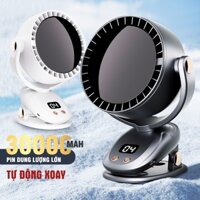 Quạt Để Bàn Sạc Điện Quạt Không Cánh 30000mAh Không Có Lá Cầm Tay Quạt Kẹp Bàn Điện Siêu Yên Tĩnh Hiển Thị Mức Pin