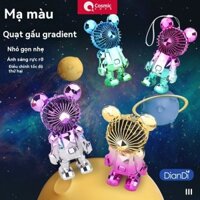 Quạt để bàn USB hình mèo dễ thương có giá đỡ điện thoại và giá đỡ bút