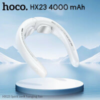 Quạt đeo cổ HOCO HX23 tích hơp Pin sạc 4000 mAh có 3 tốc độ gió, kiểu dáng thahnh lịch, trẻ trung