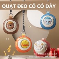 Quạt đeo cổ kèm dây cầm tay dây sạc USB, quạt mini phong cách mới 3 chế độ gió mát cho văn phòng và học sinh