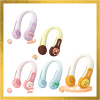 Quạt Đeo Cổ Không Cánh Hình Thú Wind 3D, Quạt Mini Cute Sạc Tích Điện USB 3 Cấp Độ Gió