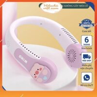 Quạt đeo cổ không cánh hình thú Wind 3D, Quạt mini cute sạc tích điện USB 3 cấp độ gió, hoạt độ bảo hành 12 tháng