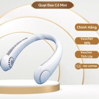 Quạt đeo cổ mini không cánh thổi 360 độ có 3 chế độ gió , Dáng Thể Thao -Quạt tích điện mini siêu phẩm hè - QC2 New
