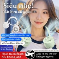 Quạt đeo cổ mini không cánh thổi 360 độ có 5 chế độ gió , Dáng Thể Thao -Quạt tích điện mini siêu phẩm hè