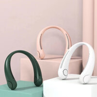 Quạt đeo cổ mini không cánh thổi 360 độ có 3 chế độ gió , Dáng Thể Thao -Quạt tích điện mini siêu phẩm hè