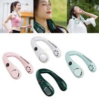 Quạt Đeo Cổ Mini, Quạt USB Tích Điện Không Cánh Tiện Lợi, Thời Trang, Dáng Thể Thao Hàng Nội Địa