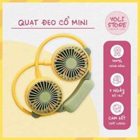 Quạt đeo cổ mini thông minh có thể gấp gọn tiện dụng, quạt tích điện thể thao cầm tay nhỏ gọn 2 tốc độ gió - Yoli Store