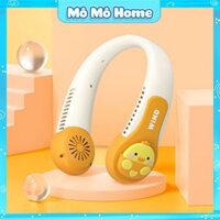 Quạt Đeo Cổ Mini tích điện cho bé 3 Cấp Độ Gió Dung Lượng Pin 4000mAH Mô Mô Home