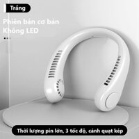 Quạt Đeo Cổ Mini Tích Điện Siêu Hot, Quạt Đeo Cổ Không Cánh Sạc USB Không Cánh Thông Minh, Quạt Gió Siêu Mạnh