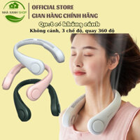 Quạt Đeo Cổ Mini Tích Điện Siêu Hot - Quạt Đeo Cổ Không Cánh Sạc USB Không Cánh Thông Minh, Quạt Gió Cực Mạnh
