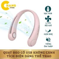 Quạt Đeo Cổ Parrot USB Mini Không Cánh Tiện Lợi, Thời Trang, Kiểu Dáng Thể Thao, Sử Dụng Trong 10H