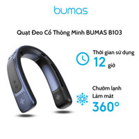 Quạt đeo cổ tích điện chính hãng BUMAS B103 - Công nghệ làm lạnh siêu nhanh, siêu mát. Thiết kế nhựa ABS chắc chắn ôm cổ