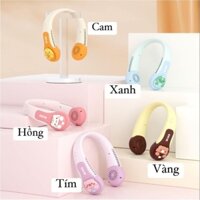Quạt đeo cổ tích điện mini Wind,quạt hình thú sạc điện Usb dung lượng pin cao 3 cấp độ gió êm ái