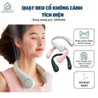 Quạt Đeo Cổ Tích Điện Mini Không Cánh Tiện Lợi, Quạt Quàng Cổ 3 Cấp Độ, Kiểu Dáng Thể Thao, Sạc USB - HÀNG CHÍNH HÃNG MINIIN - Xanh lá