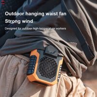 Quạt Đeo Hông Di Động Quạt Mini Đeo Cổ Có Thể Sạc Lại Điều Hòa Usb Quạt Kẹp Thắt Lưng Làm Mát Thể Thao Ngoài Trời Sạc Type-C [Cam Kết]