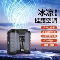 Quạt đeo thắt lưng đeo cổ mini kiêm sạc dự phòng