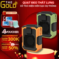 Quạt Đeo Thắt Lưng, Đeo Cổ Tích Điện Kiêm Sạc Dự Phòng 6000mAh Với 3 Mức Gió Mạnh Mẽ, Cổng Sạc Type.