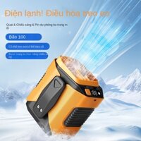 Quạt đeo thắt lưng xuyên biên giới 2025 Sạc ngoài trời Chiếu sáng kho báu đa chức năng Mini tốc độ cao