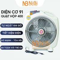 Quạt Điện Cơ 91, Quạt hộp 400, Quạt tản gió cánh 400, Quạt hộp mini tự ngắt khi đổ, Bảo hành 12 tháng